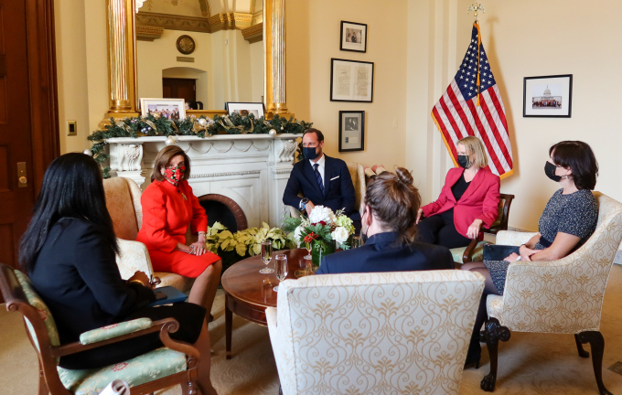 Meeting with Speaker of the House Nancy Pelosi. Photo: Ministry of Foreign Affairs.